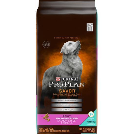 Purina Pro Plan Savor Shredded Blend Salmon & Rice Dog Food, 33 Lbs., Bag