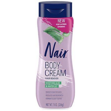 Nair Hair Removal Body Cream, Aloe-Water Lily (9 oz)