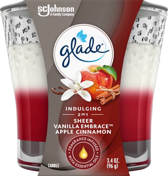 Glade 2-in-1 Creamy Custard & Apple Cinnamon Candle