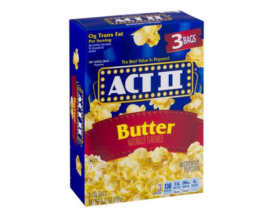 Act II · Butter Popcorn (3 x 2.8 oz)