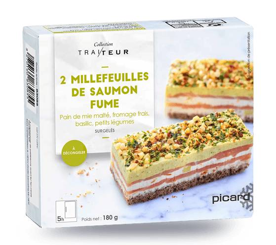 2 millefeuilles de saumon fumé