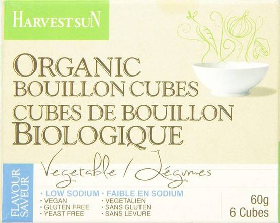 Organic horizons cubes de bouillon aux légumes biologique (60 g) - low sodium vegetable broth cubes (6 x 10 g)
