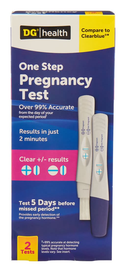 DG Health One Step Pregnancy Test (2 ct)
