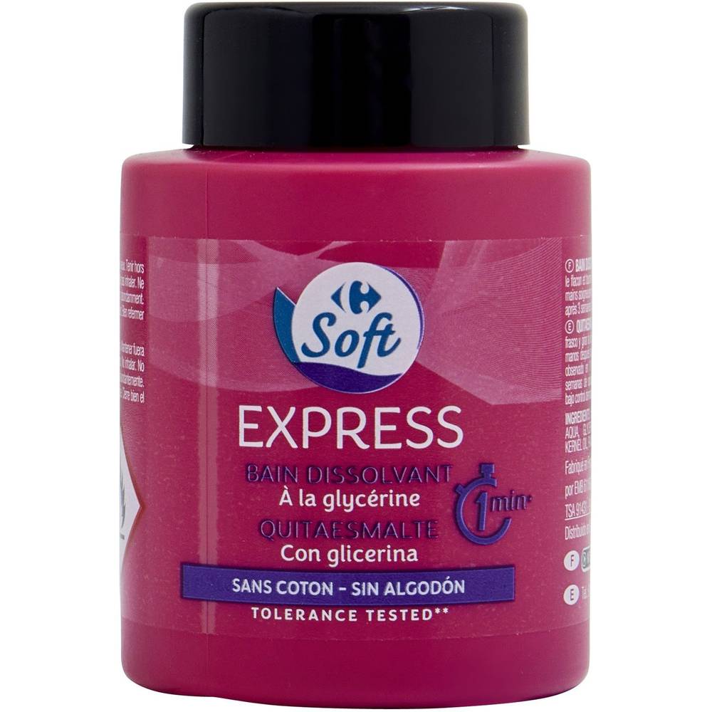 Carrefour Soft - Bain dissolvant express à la glycérine (75ml)