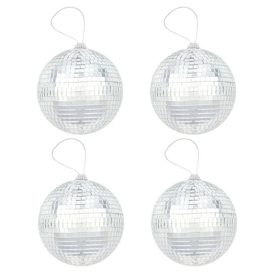 Celebrate It Silver Disco Balls (4 ct)