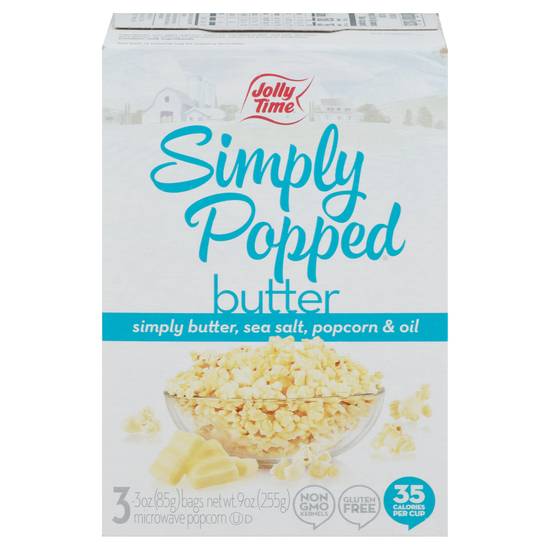 Jolly Time Simply Popped Microwave Butter Popcorn (3 ct)