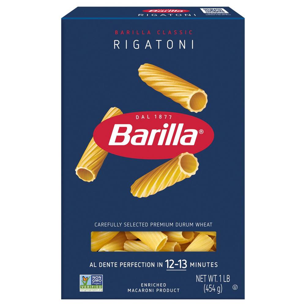 Barilla Blue Box Rigatoni Pasta 16 Oz