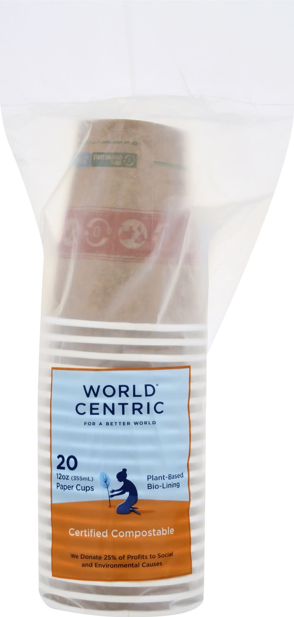 World Centric Plant-Based Paper Cups (12 oz)