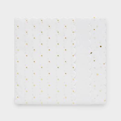 25ct Tissue Paper with Scallop White/Gold - Sugar Paper™ + Target