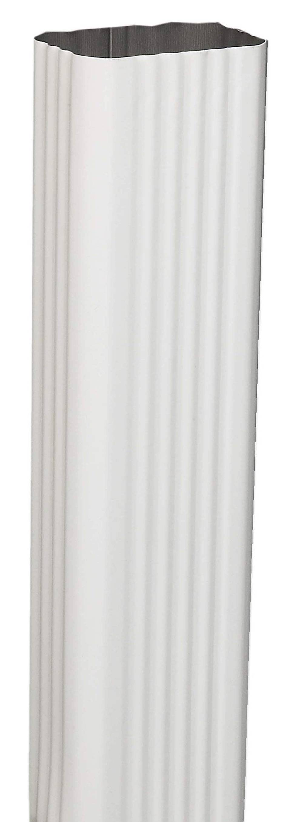 Amerimax Aluminum 120-in White Downspout | 4601100120