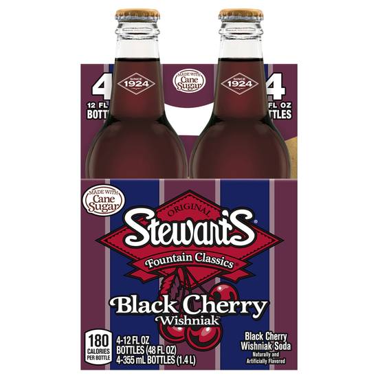 Stewart's Wishniak Soda (4 pack, 12 oz) (black cherry)