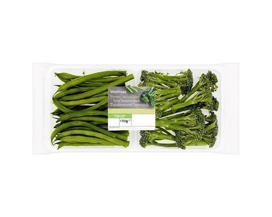 Waitrose Fine Beans and Tenderstem Broccoli 190g