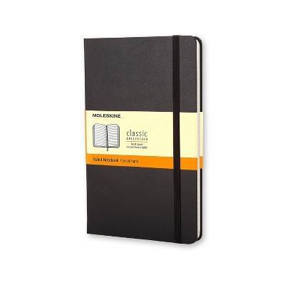 Moleskine Classic Hard Cover Notebook, 5" X 8-1/4", Ruled, 240 Pages, Black