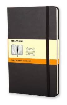 Moleskine Classic Hard Cover Notebook, 5" X 8-1/4", Ruled, 240 Pages, Black