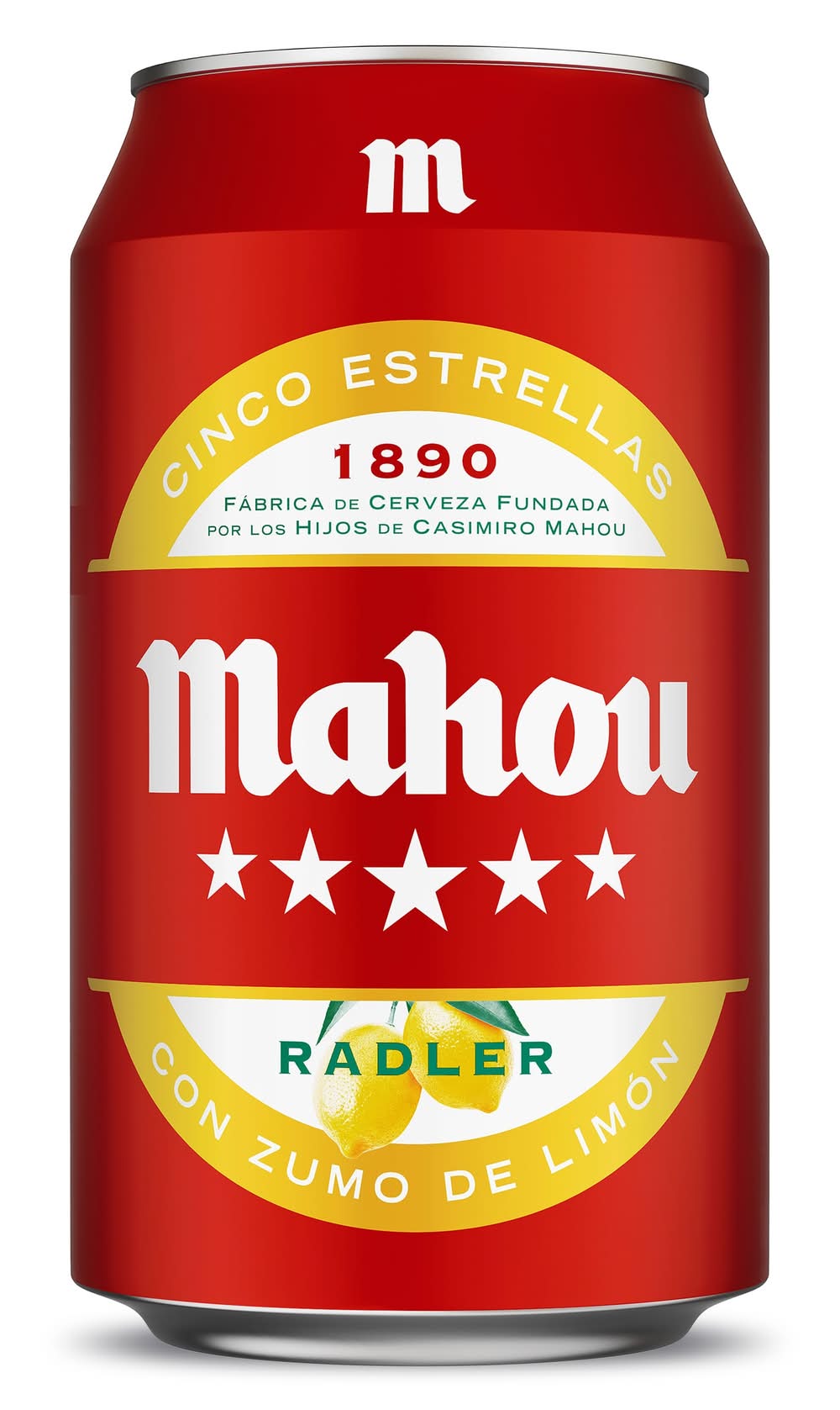 Cerveza Radler Con Limón Mahou 5 Estrellas Lata 33 Cl