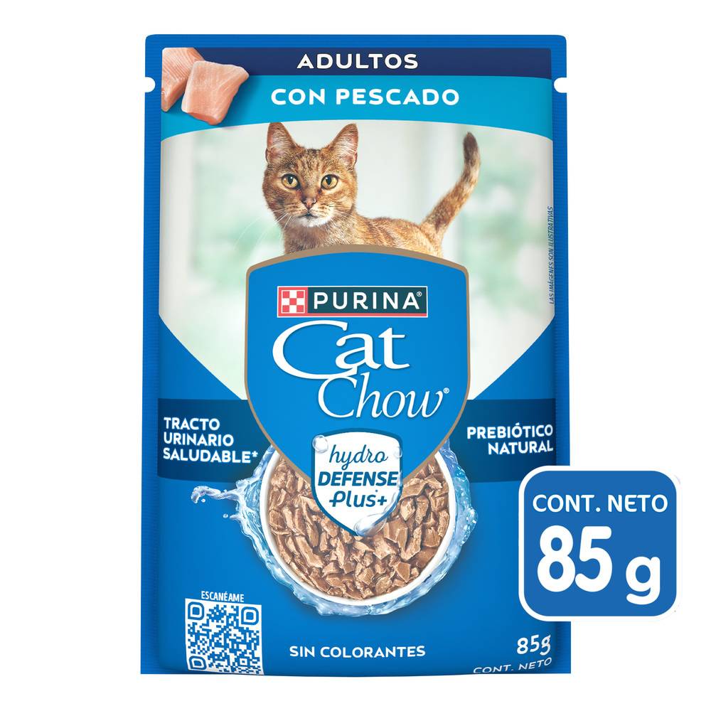 Cat Chow · Alimento defense hydro adultos pescado (85 g)