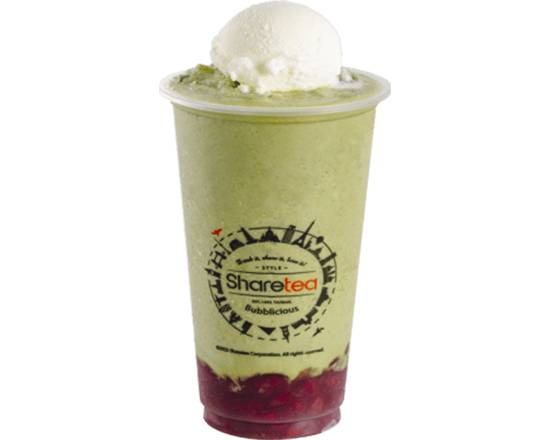 Matcha Red Bean Ice Blended with Ice Cream