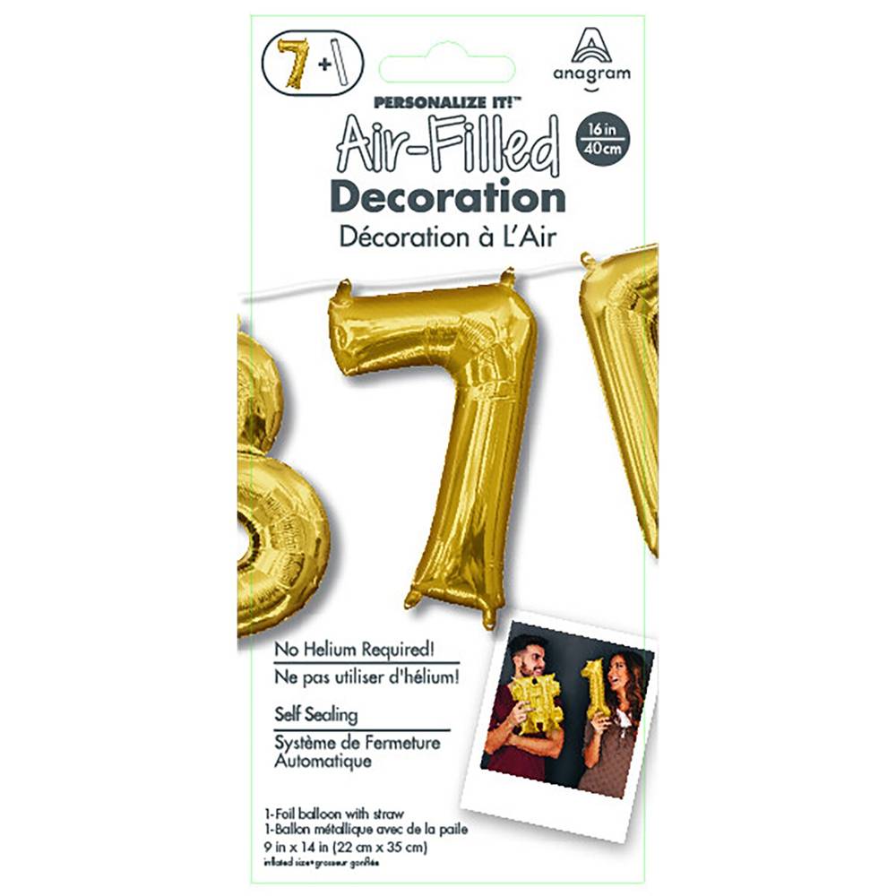 Anagram Air Balloon Number "7", Gold