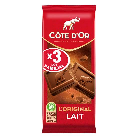Côte d'Or - Chocolat l'original lait ( 3 pièces )