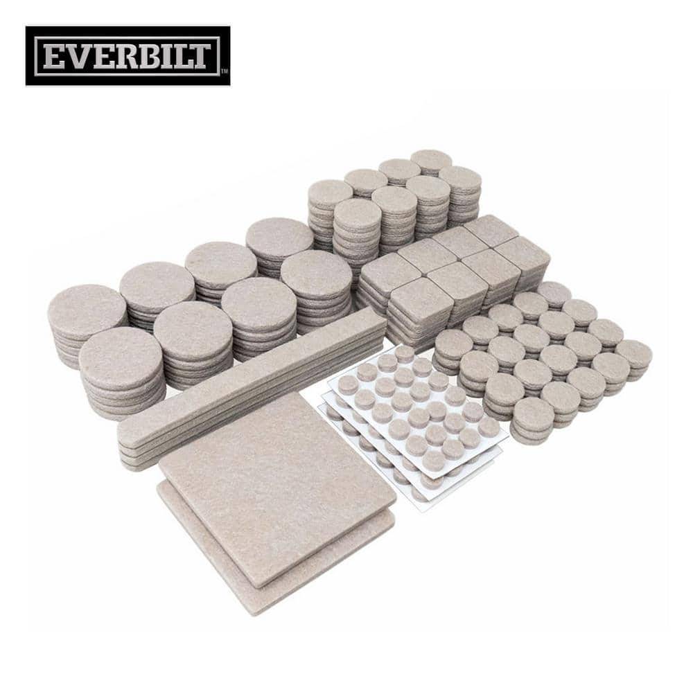 Everbilt Self Adhesive Round Felt Pads For Hard Floors Value pack, 9 in, Beige (282 ct)
