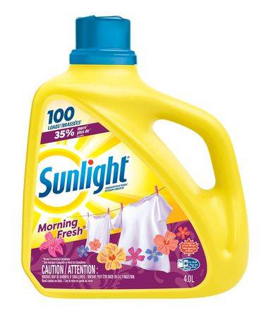 Sunlight Liquid Detergent 100 Loads, Morning Fresh (4 L)