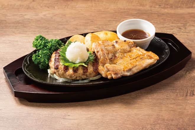 【D6】おろしハンバーグ＆米どりのグリル