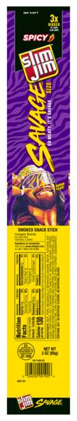 Slim Jim Spicy Smoked Snack Stick 3oz