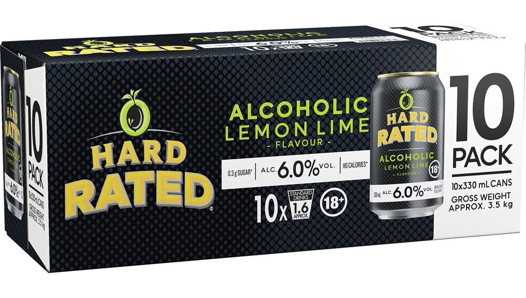 Hard Rated Lemon Lime 6pct Cans 10x375ml
