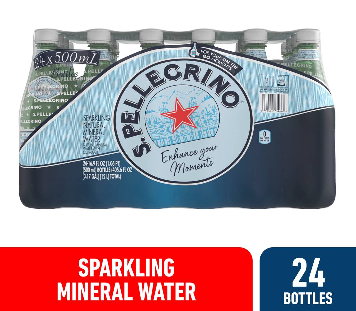 San Pellegrino Sparkling Natural Mineral Water (24 x 16.9 fl oz)