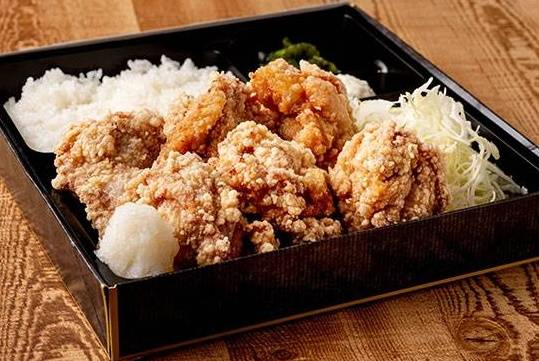 おろし塩ポン酢げんこつ唐揚げ弁当 6個 Grated White Radish Ponzu Fried Chicken Bento Box (6 Pieces)