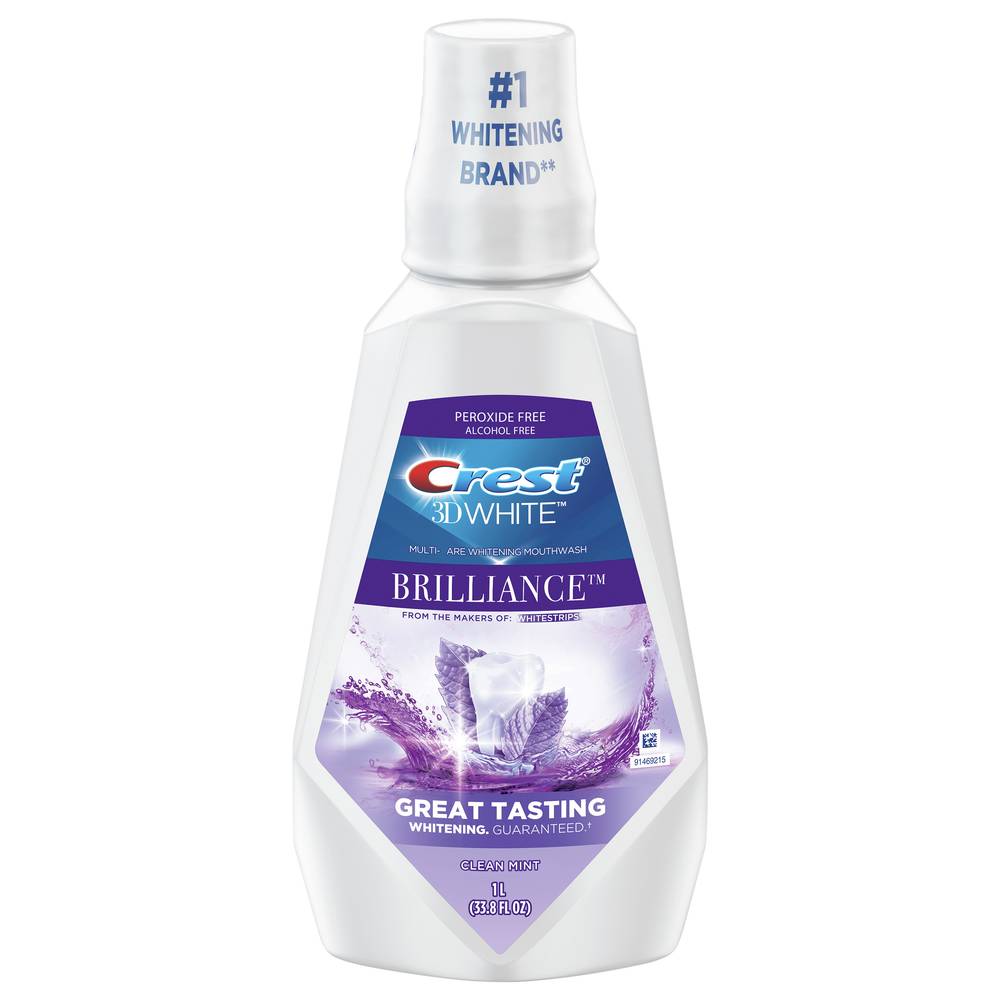 CREST 3d White Brilliance Clean Mint Whitening Mouthwash