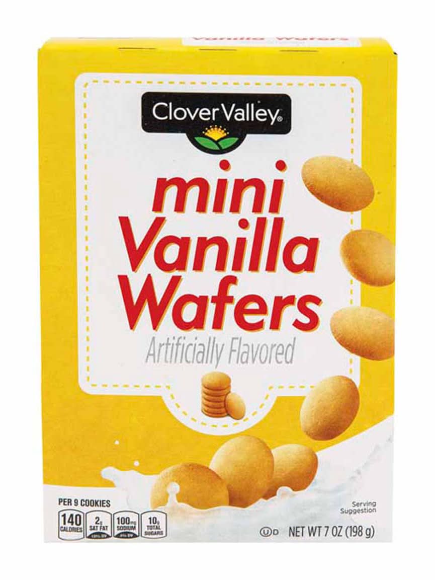 Clover Valley Mini Vanilla Wafers 8 Oz