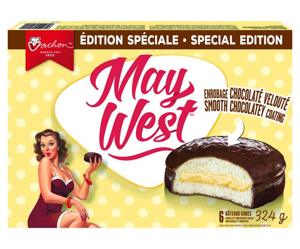 Vachon gâteaux super may west - may west cream-filled sponge cakes (6 units)