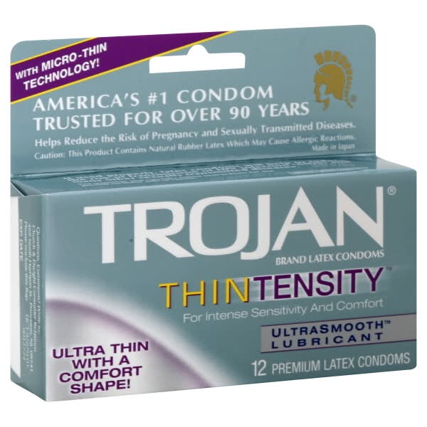 Trojan Thintensity Ultra Thin Latex Condoms Delivery Near Me | Order Online 