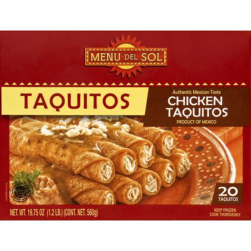 Menu Del Sol Chicken Taquitos