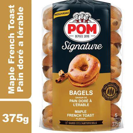 Pom · Signature maple French toast bagels - Bagels Signature à saveur de pain doré à l'érable (375 g - 5unités, 375g)