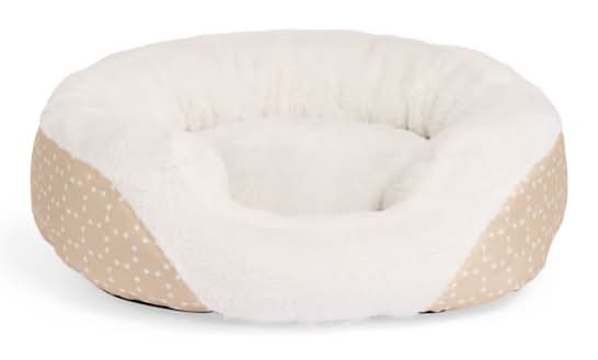EveryYay Cuddler Pet Bed, Small, Tan Geometric