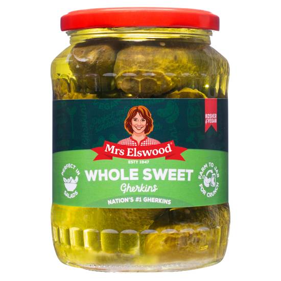 Mrs Elswood Whole Sweet Gherkins (670g)