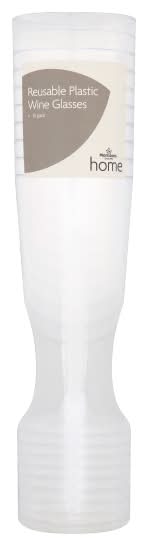 Morrisons Home Plastic Wine Glasses (10 pack)