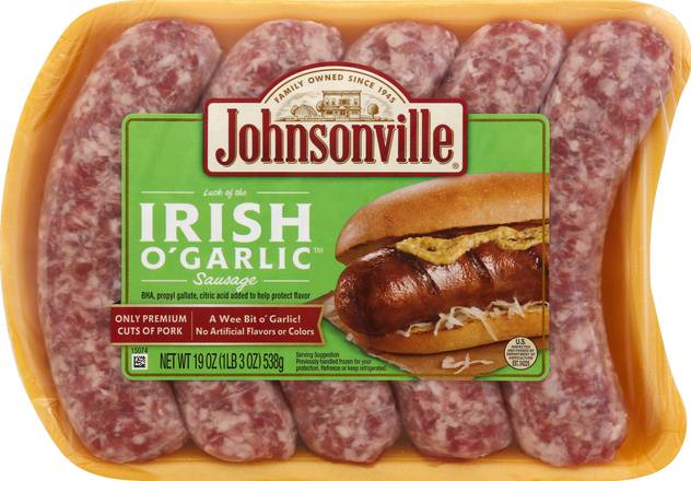 Johnsonville Irish O'garlic Sausage