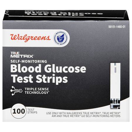 Walgreens True Metrix Self-Monitoring Blood Glucose Test Strips (100 ct)