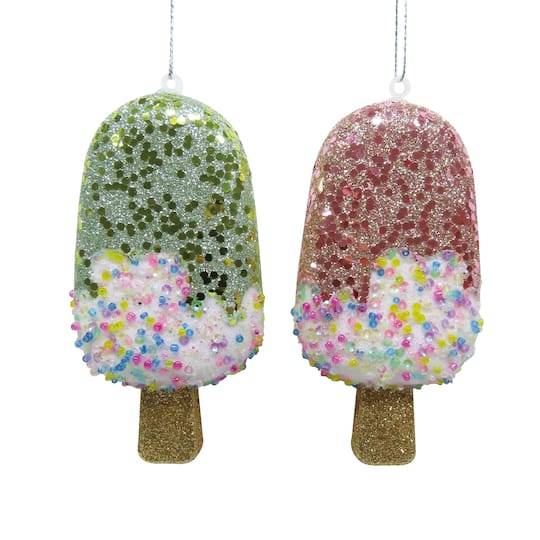 Ashland Sprinkle Ice Cream Plastic Ornament, 5", Assorted