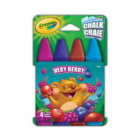 Crayola Washable Sidewalk Chalk 4 Ct, Very Berry