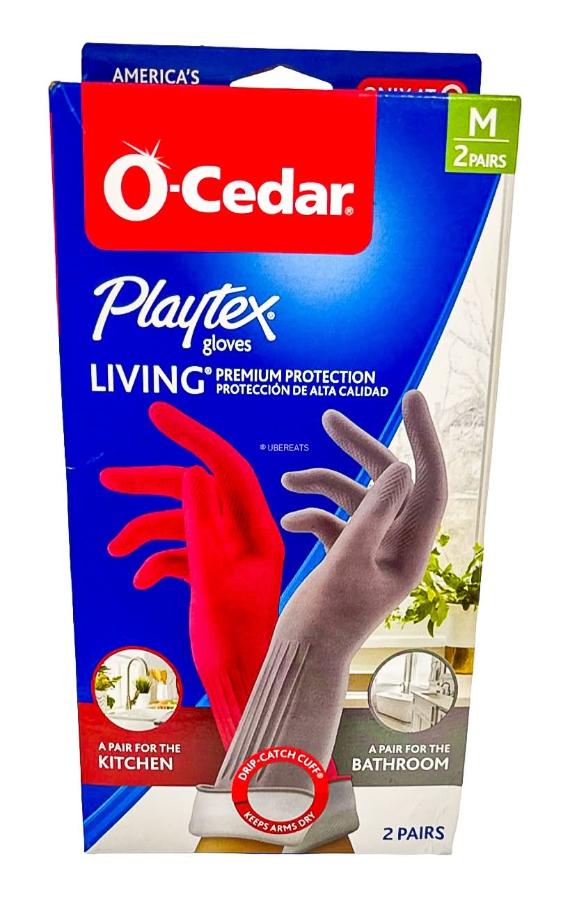 O-Cedar Living Gloves, Medium (2 ct)