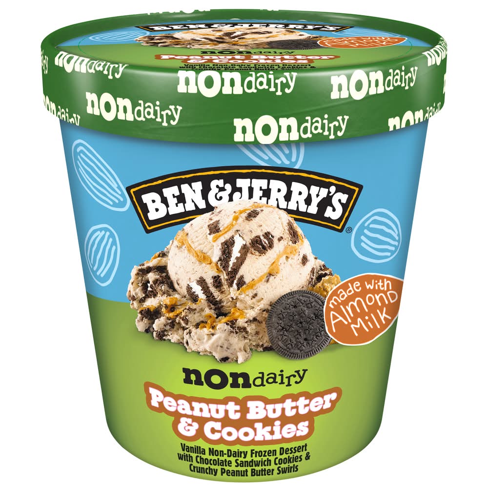 Ben & Jerry's Non Dairy Frozen Dessert, Peanut Butter-Cookies (1 lbs)