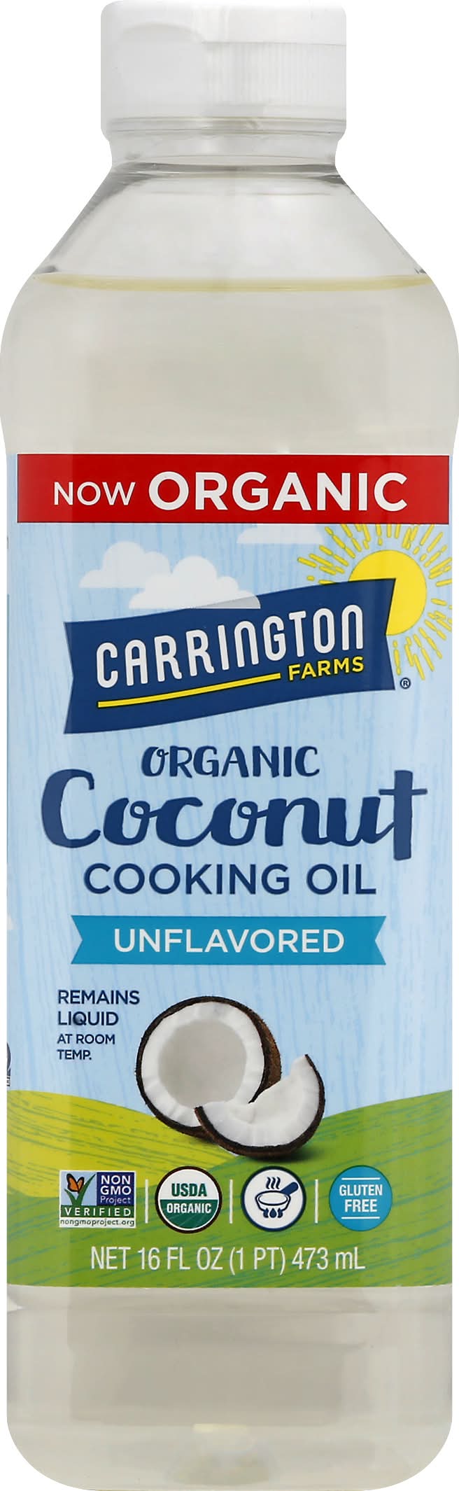 Carrington Farms Coconut Organic Unflavored Cooking Oil (16 fl oz)