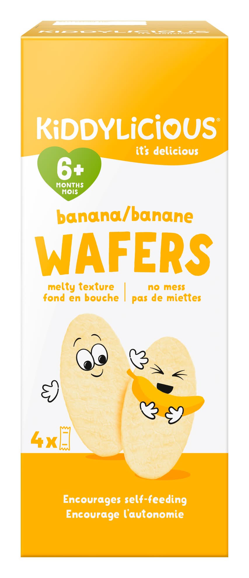 Carrefour - Kiddylicious - Biscuit bébé wafers dès 6 mois, banane (4 ...