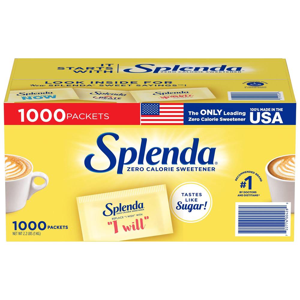 Splenda Zero Calorie Sweetener Packets, 1,000-count