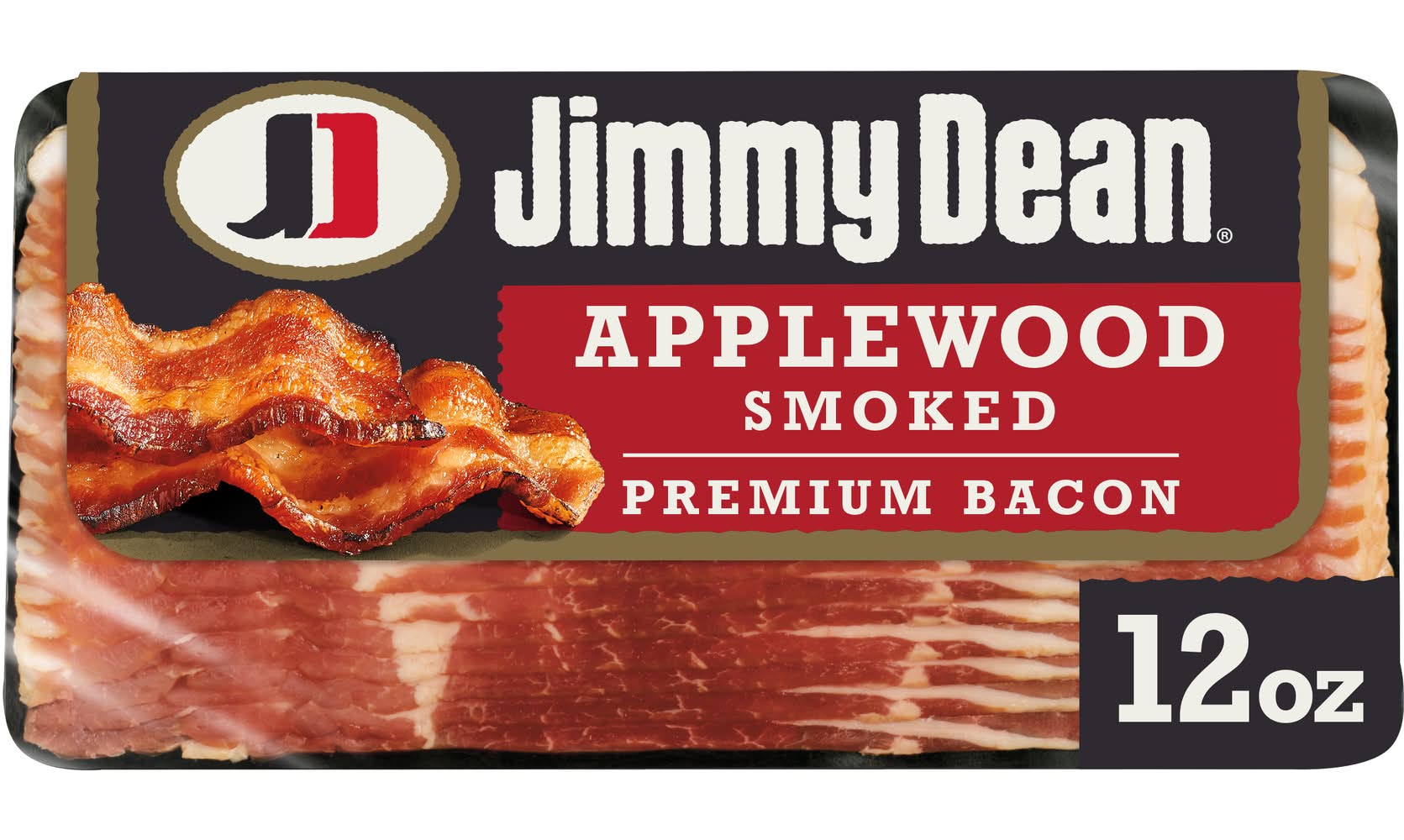 Jimmy Dean Premium Bacon, Applewood Smoked (12 oz)