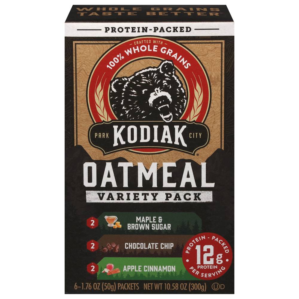 Kodiak Oatmeal Variety pack, Assorted (1.76 oz, 6 ct)